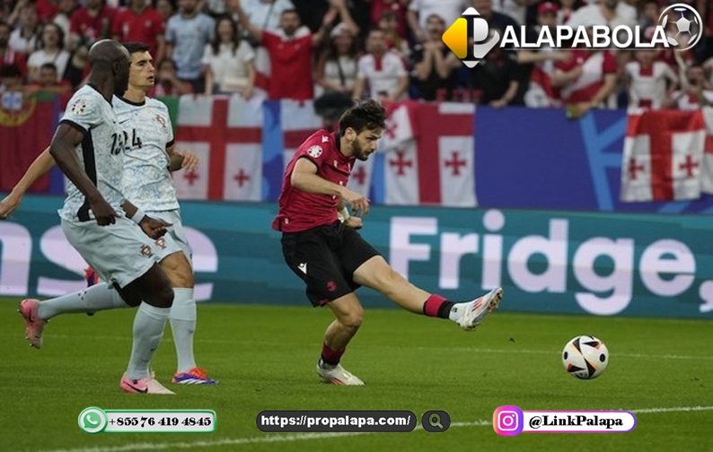 Kunci Kemenangan Georgia atas Portugal: Gol Kilat Kvaratskhelia, Ketangguhan Mamardashvili di Bawah Mistar