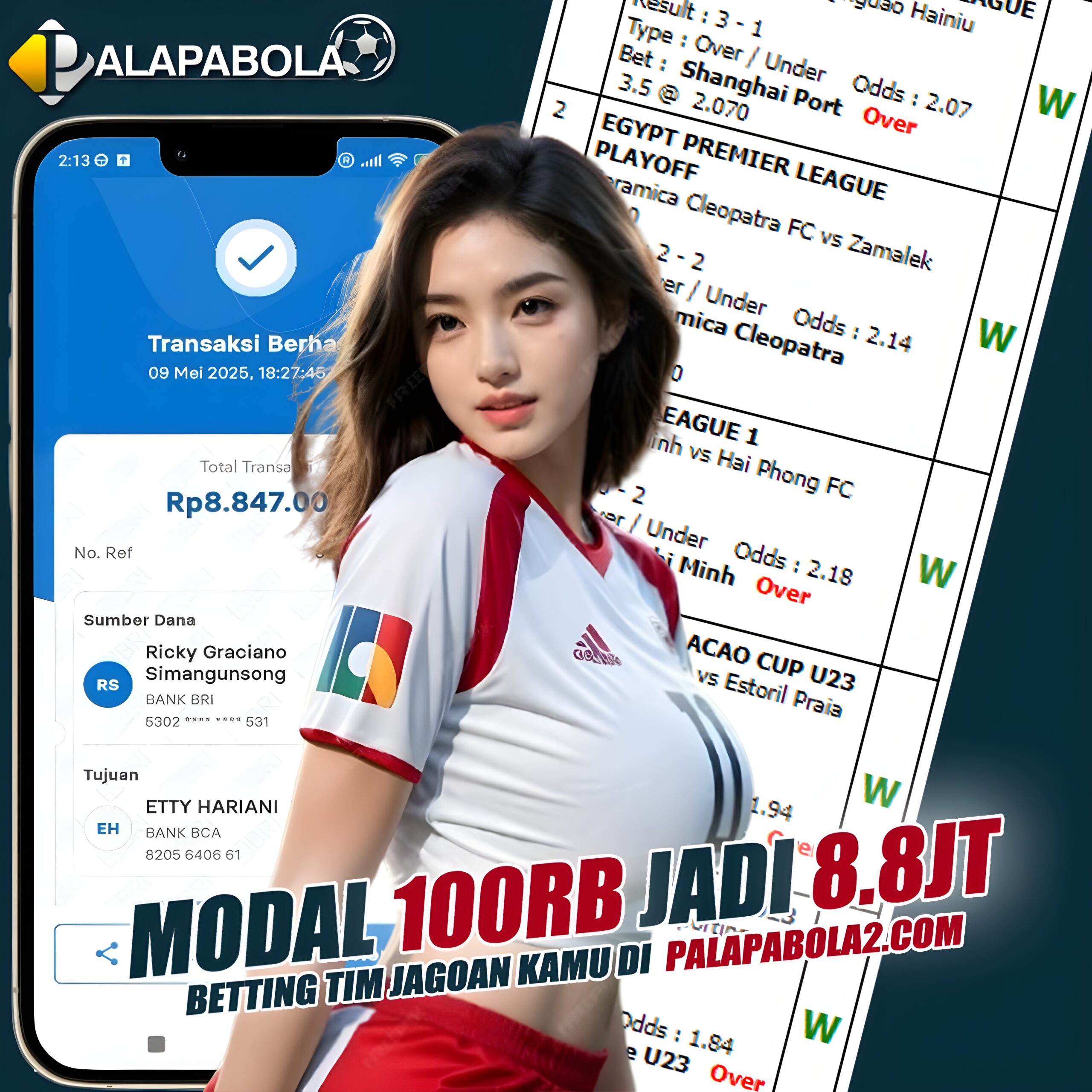 INFO KEMENANGAN PALAPA BOLA TANGGAL 10 MEI 2025