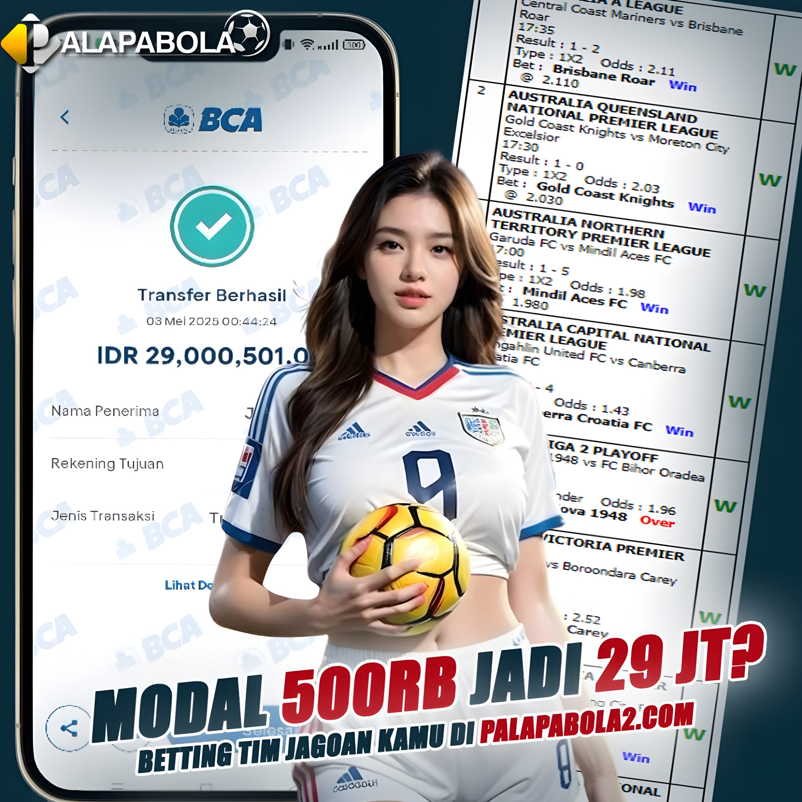 INFO KEMENANGAN PALAPA BOLA TANGGAL 03 MEI 2025