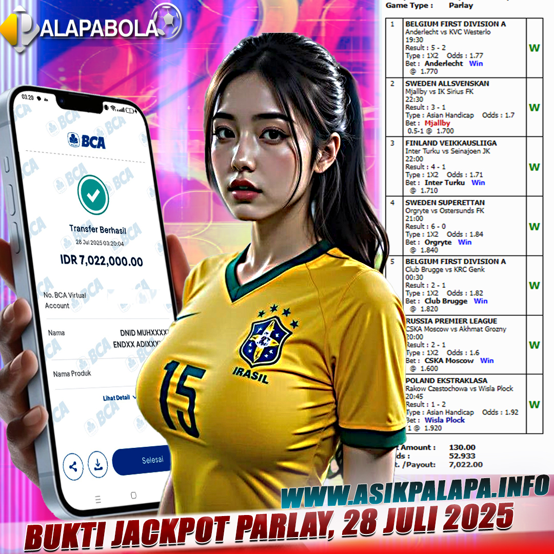 INFO KEMENANGAN PALAPA BOLA TANGGAL 28 JULI 2025