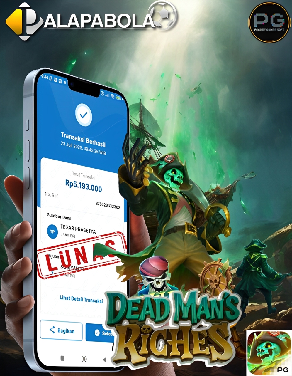 INFO KEMENANGAN PALAPA BOLA TANGGAL 23 JULI 2025