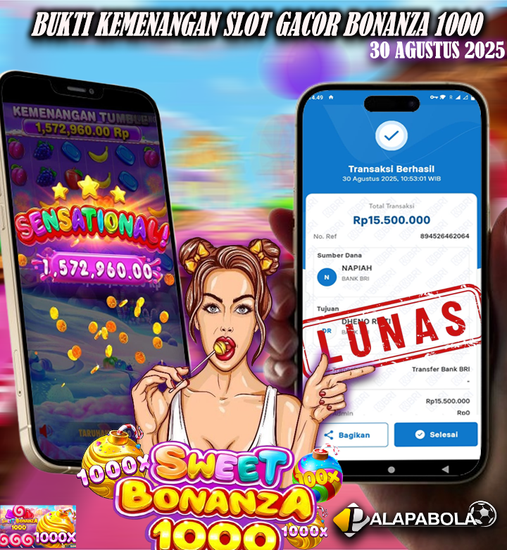 INFO KEMENANGAN SLOT PRAGMATIC TANGGAL 30 AGUSTUS 2025