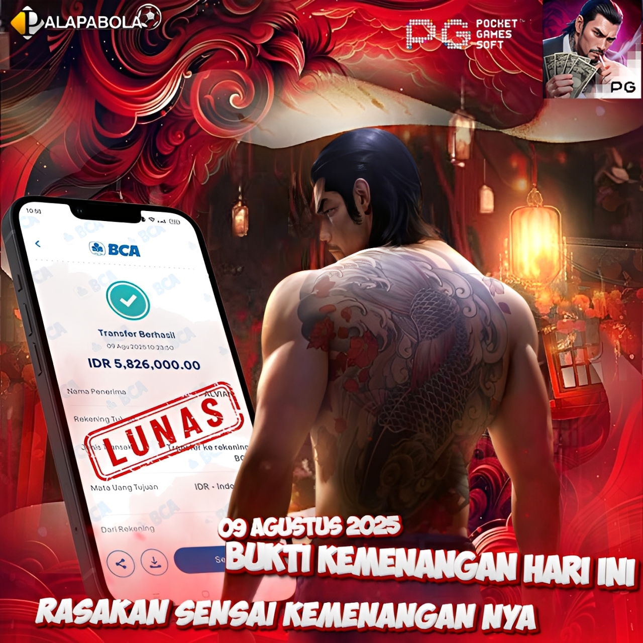 INFO KEMENANGAN SLOT PG SOFT TANGGAL 09 AGUSTUS 2025