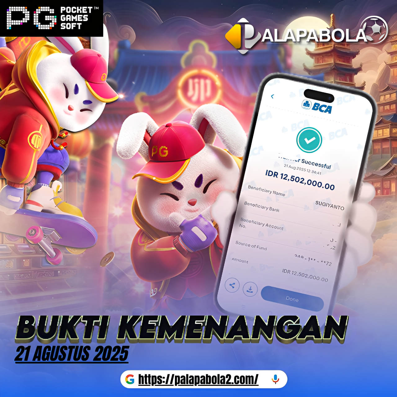 INFO KEMENANGAN SLOT PG SOFT  TANGGAL 21 AGUSTUS 2025